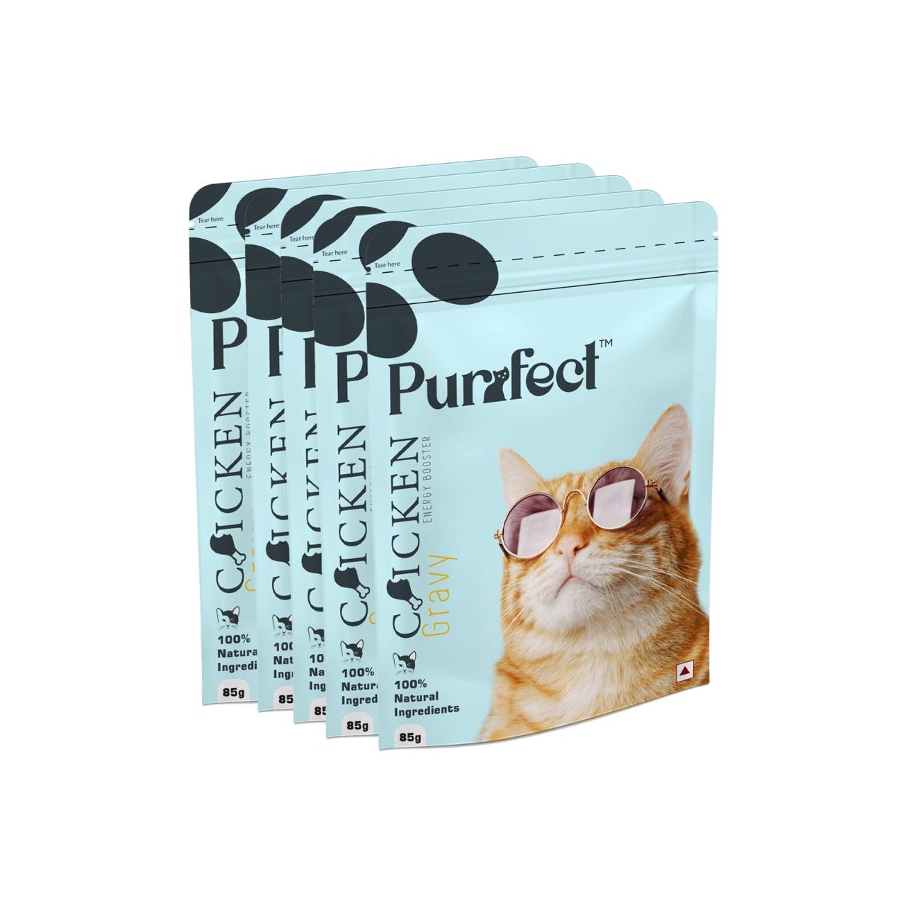 Purrfect Chicken Gravy (Energy booster) - 85g (Pack of 5)